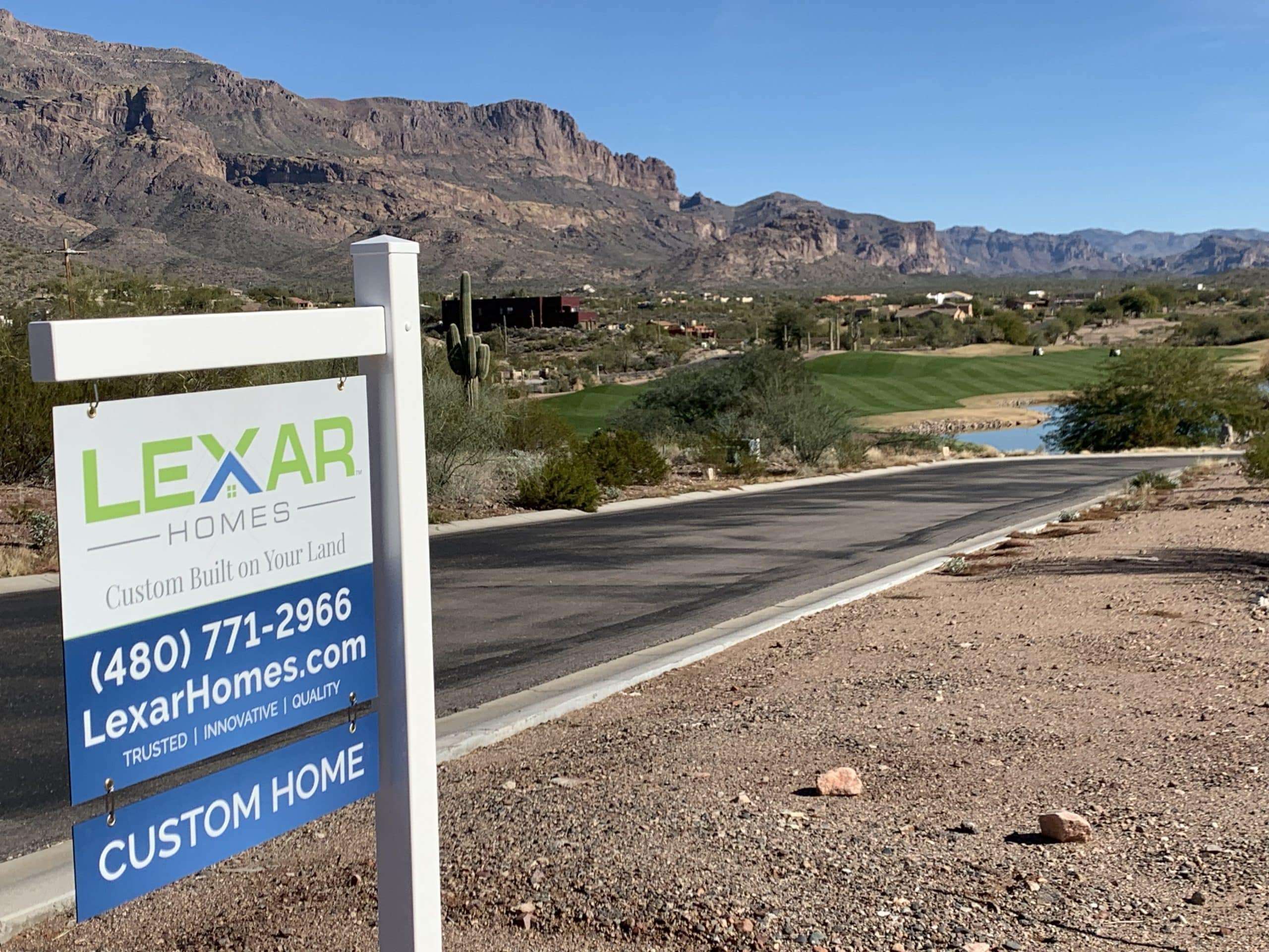 Custom Home Builder For Sale Sign Lexar Cave Creek