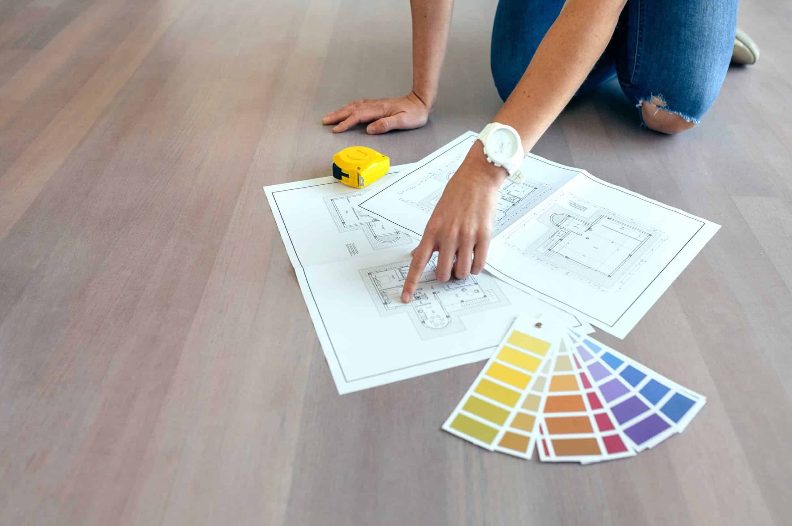 Looking at house plans with colors
