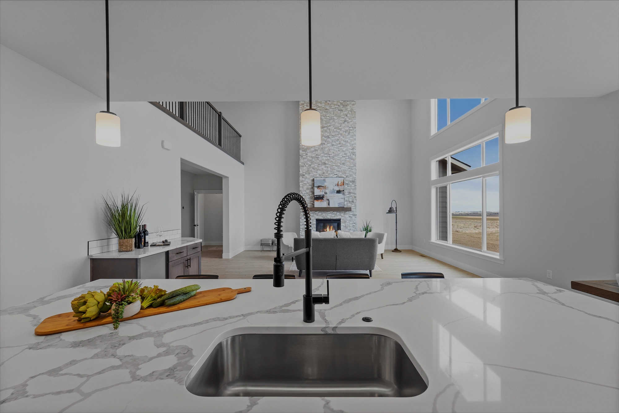 Photo of Cypress designer home plan kitchen and great room