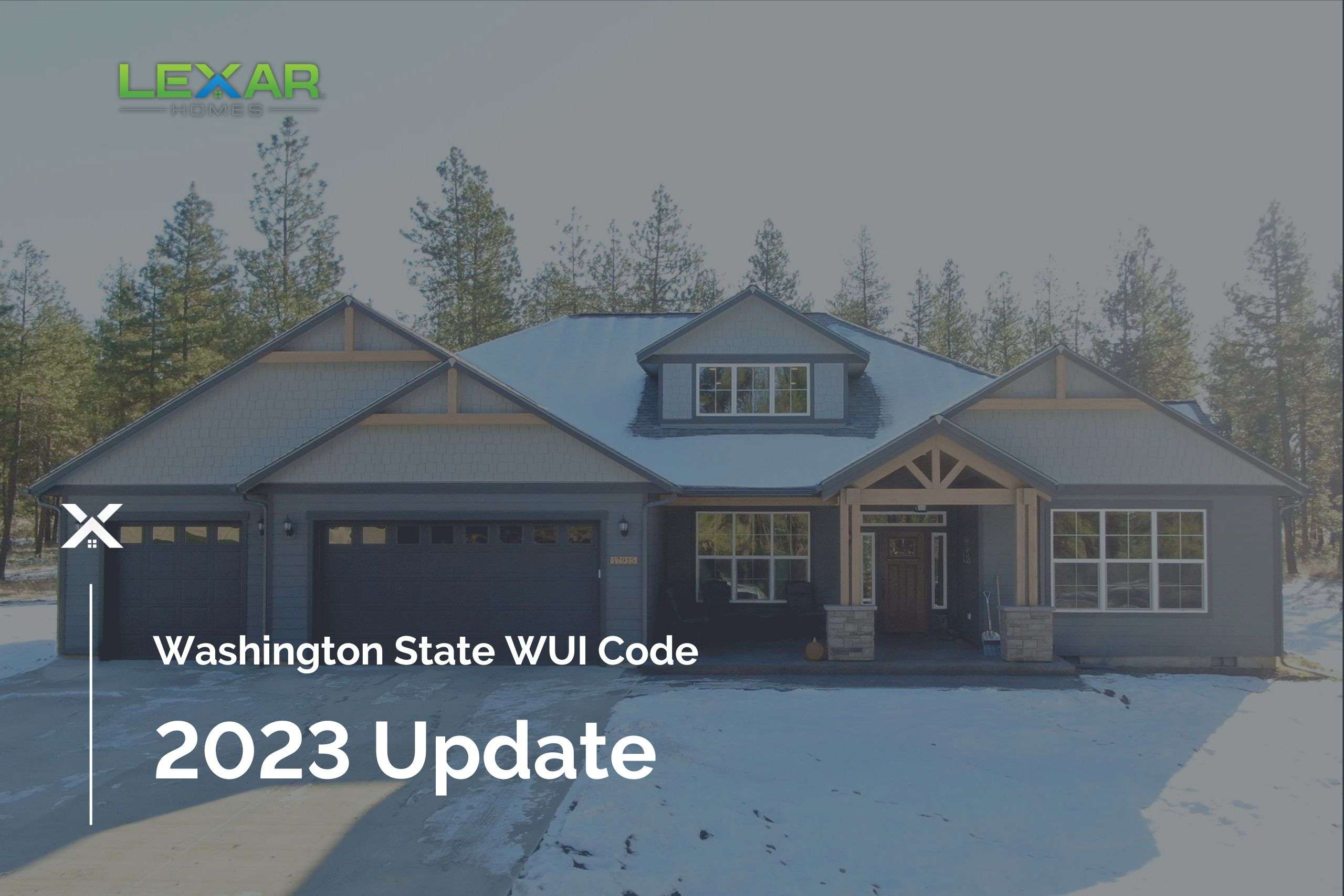 Blog cover photo featuring the Graystone timber floor plan in the snow built by Lexar Homes of Spokane