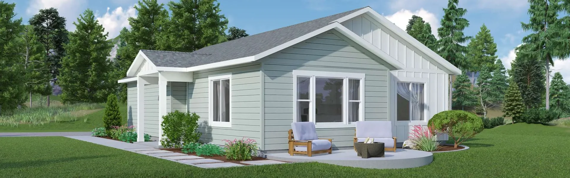 traditional adu exterior design rendering