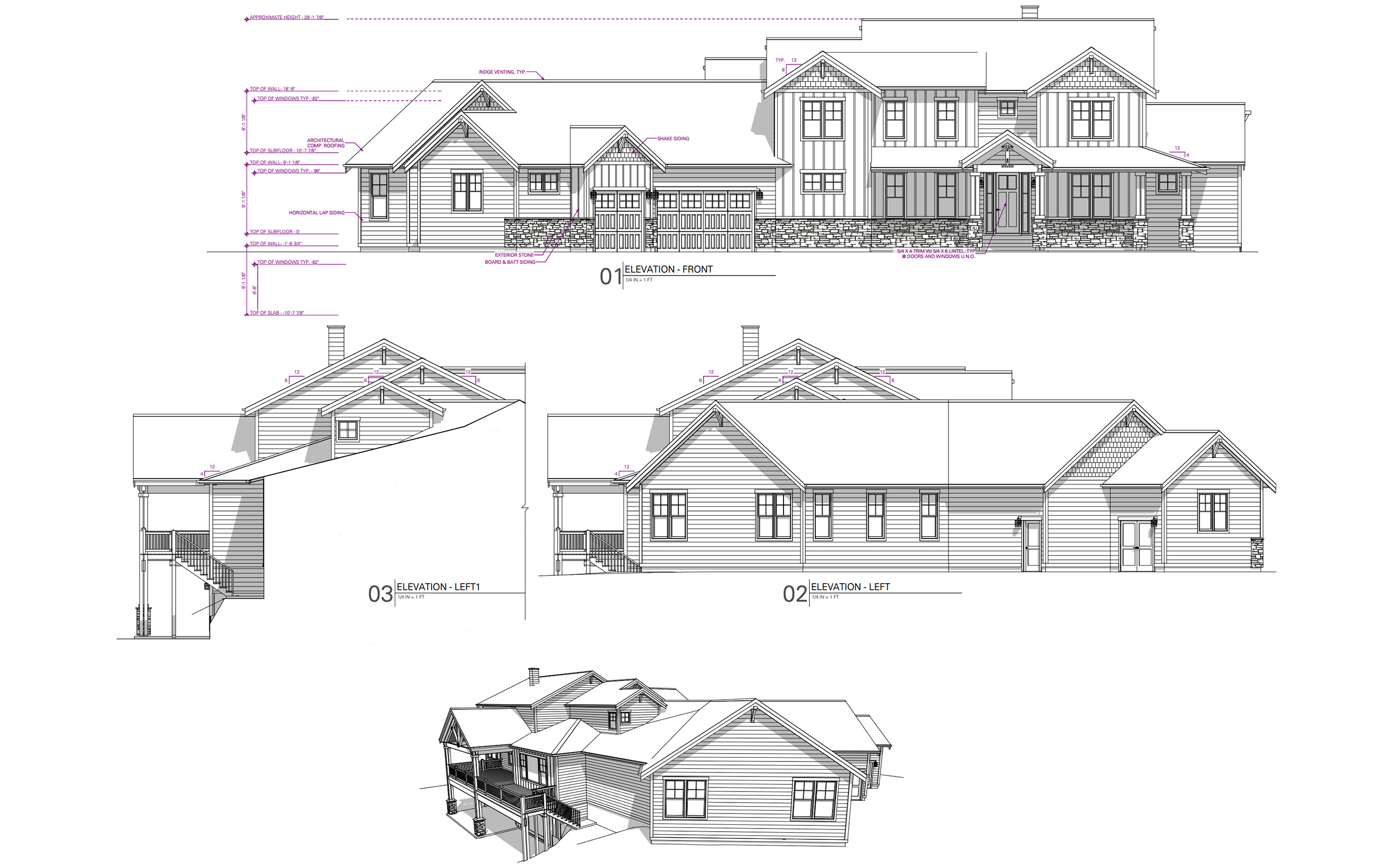 fav front elevations